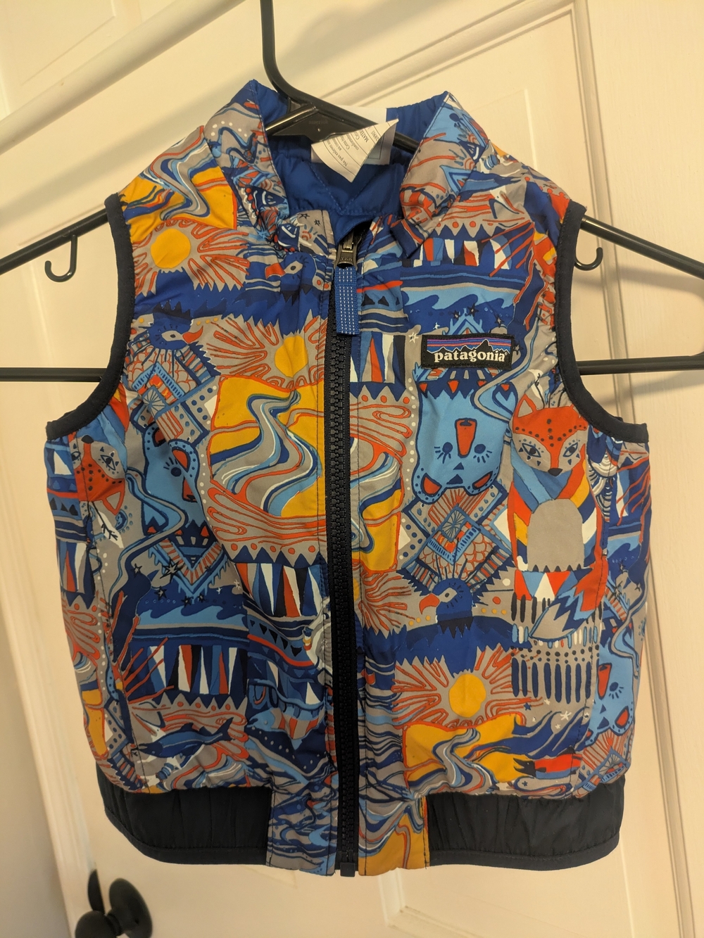 Patagonia Kids' Printed Puffer Vest - Blue Multi
